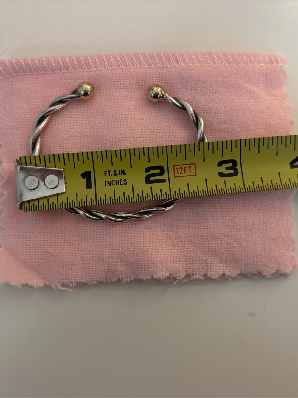 Eden Hand Arts Twisted Open Cuff Bracelet in Silver - Picture 5 of 5